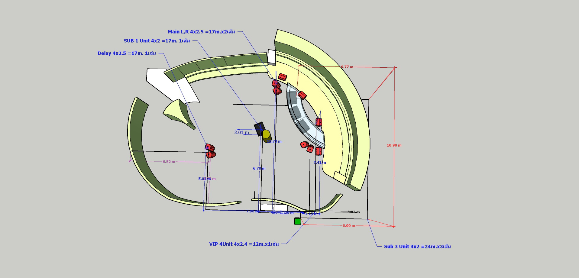 ผังตำแหน่งลำโพงและโซนผู้ฟัง