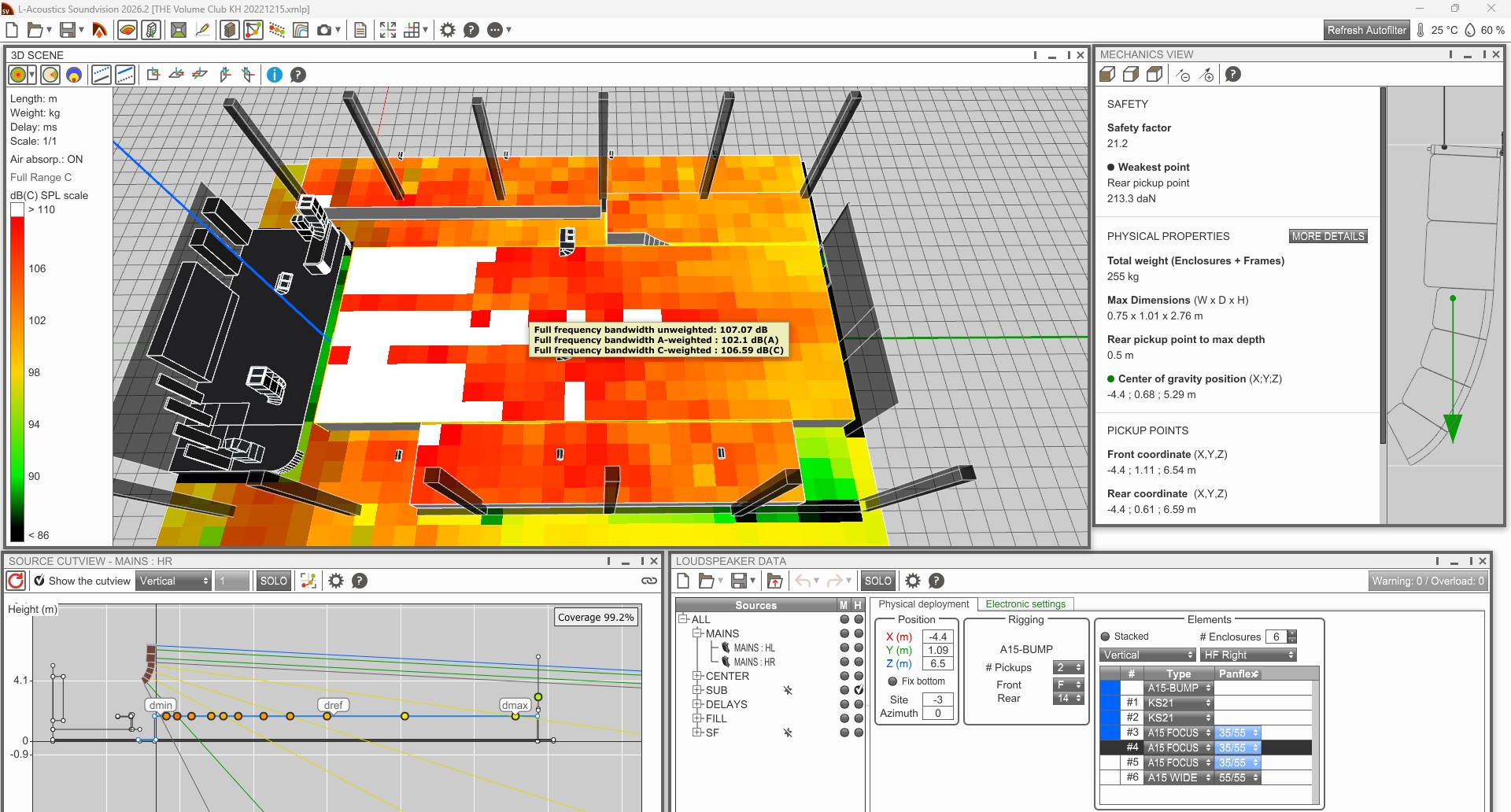 ผลการจำลอง Coverage ใน Soundvision (3D)