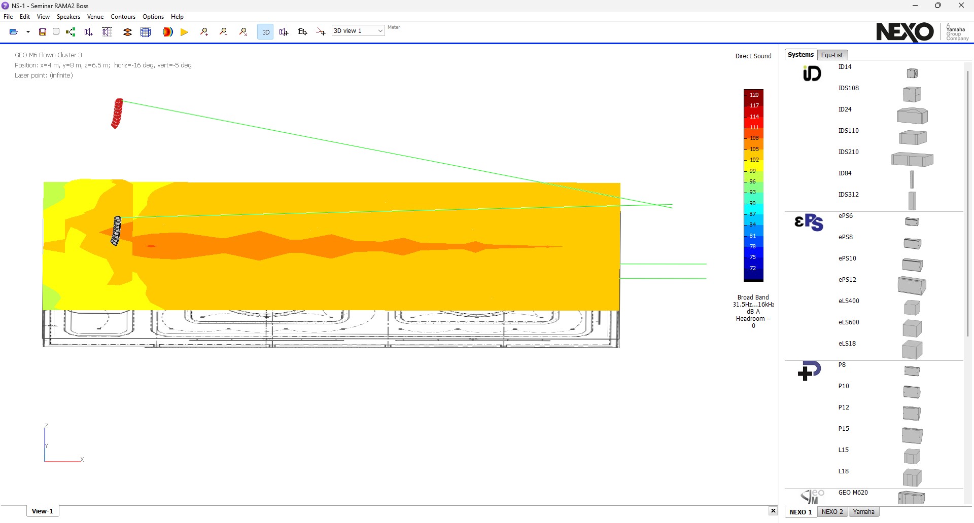 ผลการจำลอง Coverage ใน NEXO NS-1
